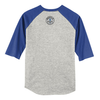 HEATHER GREY / ROYAL - BACK